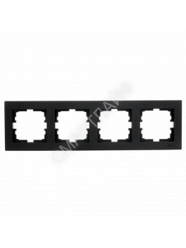Рамка 4-местн. горизонт. VESNA черн. бархат LEZARD 742-4200-149 - smartlife-ural.ru – Екатеринбург