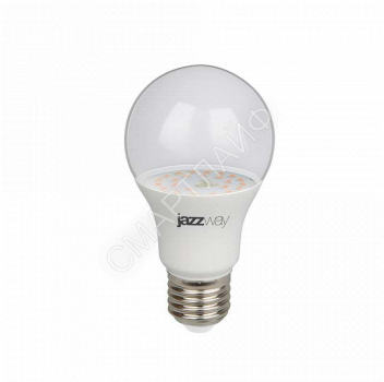 Лампа светодиодная PPG A60 Agro 9Вт A60 грушевидная прозрачная E27 IP20 для растений красн./син. спектр clear JazzWay 5008946 - smartlife-ural.ru – Екатеринбург