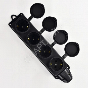 Колодка 4-м 16А IP44 2P+PE 220-240В с защ. крышками каучук LEZARD 106-0400-0107/107 - smartlife-ural.ru – Екатеринбург