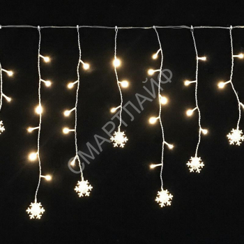 Гирлянда "Бахрома" DICLD-100WW-C 100 теплых бел. светодиодов 1.7х0.5м с насадками SHLights 4690601047205 - smartlife-ural.ru – Екатеринбург