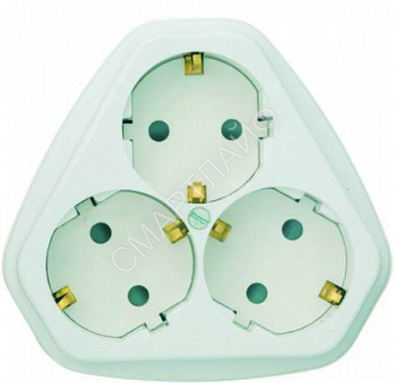 Розетка 3-м СП РС10/16-503 16А IP20 с заземл. защ. шторки бел. Кунцево 5930 - smartlife-ural.ru – Екатеринбург