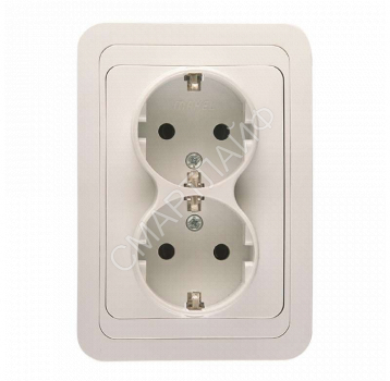 Розетка 2-м СП Mimoza 16А IP20 с заземл. бел./бел. Makel 12082 - smartlife-ural.ru – Екатеринбург