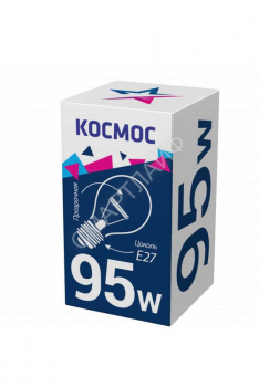 Лампа накаливания 95Вт A50/A55 прозрачная E27 230В КОСМОС LKsmSt55CL95E27v2 - smartlife-ural.ru – Екатеринбург