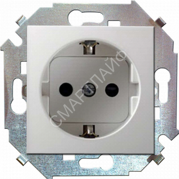 Розетка 1-м СП Simon 15 16А IP20 250В с заземл. Schuko защ. шторки винтов. клеммы механизм бел. Simon 1591443-030 - smartlife-ural.ru – Екатеринбург