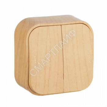 Выключатель 2-кл. ОП Quteo 10А IP20 10AX дерево IEK 782262 - smartlife-ural.ru – Екатеринбург