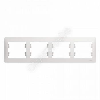 Рамка 4-м Glossa горизонт. бел. SE GSL000104 - smartlife-ural.ru – Екатеринбург
