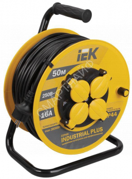 Удлинитель на катушке 4х50м с заземл. 16А IP44 Industrial plus УК50 3х1.5 термозащита IEK WKP15-16-04-50-44 - smartlife-ural.ru – Екатеринбург