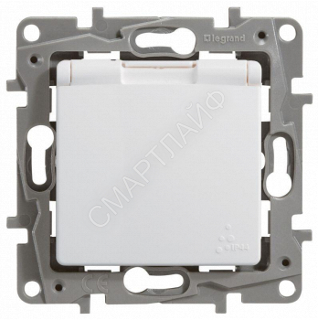 Розетка 1-м СП Etika 16А IP44 250В 2P+E с заземл. защ. шторки с крышкой немецк. стандарт безвинтов. клеммы механизм бел. Leg 672232 - smartlife-ural.ru – Екатеринбург