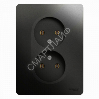 Розетка 2-м СП Glossa 16А IP20 без заземл. в сборе антрацит SE GSL000720 - smartlife-ural.ru – Екатеринбург