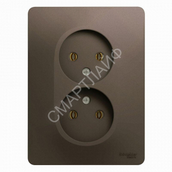 Розетка 2-м СП Glossa 16А IP20 250В без заземл. шоколад SE GSL000820 - smartlife-ural.ru – Екатеринбург