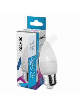 Лампа светодиодная 10.5Вт свеча 4500К бел. E27 220В КОСМОС LkecLED10.5wCNE2745 - smartlife-ural.ru – Екатеринбург