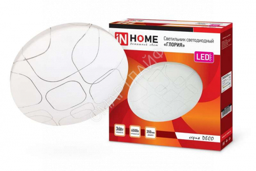 Светильник светодиодный DECO ГЛОРИЯ 36Вт 6500К 3240лм 230В 380х55мм IN HOME 4690612025117 - smartlife-ural.ru – Екатеринбург