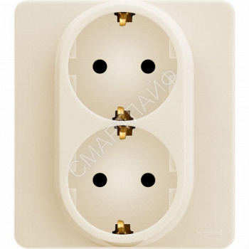 Розетка Inspiria 16А 250В 2х2P+E немецк. стандарт сл. кость IEK 673751 - smartlife-ural.ru – Екатеринбург