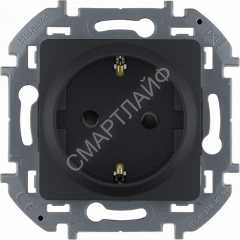 Розетка 1-м СП Inspiria 16А IP20 250В 2P+E защ. шторки немецк. стандарт механизм антрацит IEK 673733 - smartlife-ural.ru – Екатеринбург