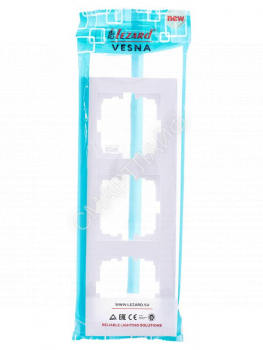 Рамка 3-местн. горизонт. VESNA бел. LEZARD 742-0200-148 - smartlife-ural.ru – Екатеринбург