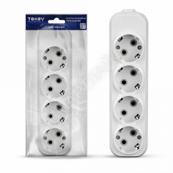 Колодка удлинителя 4-м 16А с заземл. АБС-пластик бел. TOKOV ELECTRIC TKE-C01-KU4-Z - smartlife-ural.ru – Екатеринбург