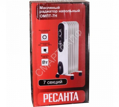 Радиатор масляный 7 секц. 1500Вт ОМПТ- 7Н Ресанта 67/3/3 - smartlife-ural.ru – Екатеринбург