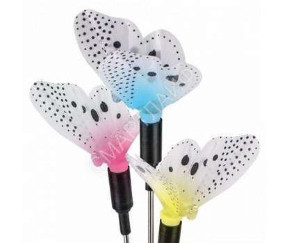 Светильник светодиодный садовый SLR-S01 "бабочки" 5RGB h=1м мультиколор на солнечн. батарее ФАZА 5006898 - smartlife-ural.ru – Екатеринбург