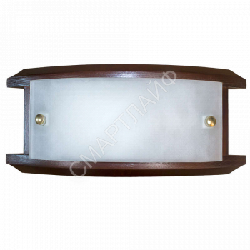 Светильник НББ 06-40 М39 "Полесье" 260х110 1х40Вт E27 IP20 матов. бел./корпус венге/держатель винт зол. (инд. упак.) Элетех 1005205880 - smartlife-ural.ru – Екатеринбург