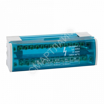 Шина "N" нулевая на DIN-рейку в корпусе 2х15 групп КЭАЗ 143227 - smartlife-ural.ru – Екатеринбург