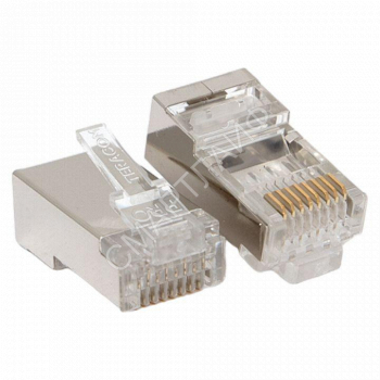 Коннектор RJ45 (8P8C) кат.6 экранир. 30мкд (уп.20шт) TERACOM PRO EKF TRP-PLUG-6FTP-20 - smartlife-ural.ru – Екатеринбург