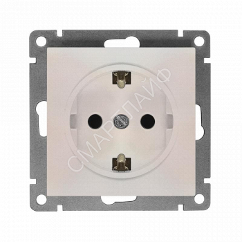 Розетка 1-м СП Афина 16А IP20 с заземл. механизм жемчуж. Universal A0028-OBr - smartlife-ural.ru – Екатеринбург
