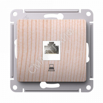 Розетка компьютерная Glossa RJ45 кат.5Е механизм сосна SE GSL001581K - smartlife-ural.ru – Екатеринбург