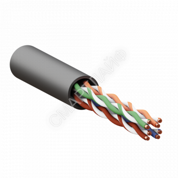 Кабель витая пара U/UTP кат.5E 4 пары solid внешн. LDPE черн. TERACOM EKF TRC-5EUTP-04PE-BK-OUT3 - smartlife-ural.ru – Екатеринбург