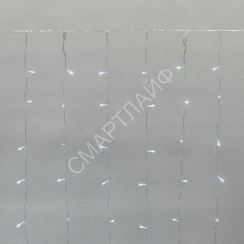 Гирлянда светодиодная "Светодиодный Дождь" 2х1.5м 150LED бел. 5.1Вт 230В IP44 эффект мерцания прозр. провод Neon-Night 235-515 - smartlife-ural.ru – Екатеринбург