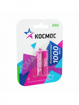 Аккумулятор AAA/R03 1000мА.ч NI-MN BP-2 (блист.2шт) КОСМОС KOCR03NIMH(1000MAH) - smartlife-ural.ru – Екатеринбург
