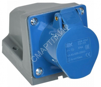 Розетка ОП 16А 220В 2P+PЕ ССИ-113 IP44 IEK PSR11-016-3 - smartlife-ural.ru – Екатеринбург