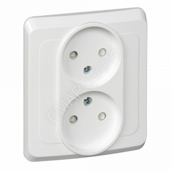 Розетка 2-м СП Этюд 16А IP20 250В без заземл. защ. шторки бел. SE PC16-006B - smartlife-ural.ru – Екатеринбург