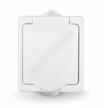 Розетка 1-м ОП Аллегро 16А с защ. крышкой защ. шторки с заземл. IP54 бел. UNIVersal 5563286 - smartlife-ural.ru – Екатеринбург