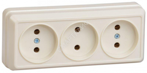 Розетка 3-м ОП Октава 10А IP20 без заземл. крем. GENERICA ERO30-K33-10-DC - smartlife-ural.ru – Екатеринбург