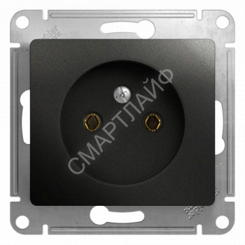 Розетка 1-м СП 1мод. Glossa 16А IP20 250В без заземл. механизм антрацит SE GSL000741 - smartlife-ural.ru – Екатеринбург