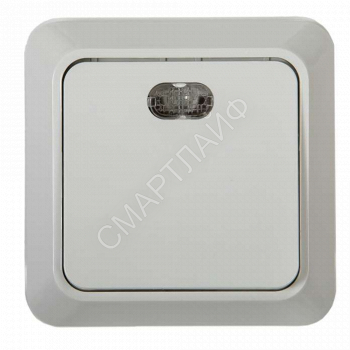 Выключатель 1-кл. ОП Bolleto 10А IP20 7121 накладной с подсветкой бел. ASD / IN HOME 4680005959754 - smartlife-ural.ru – Екатеринбург