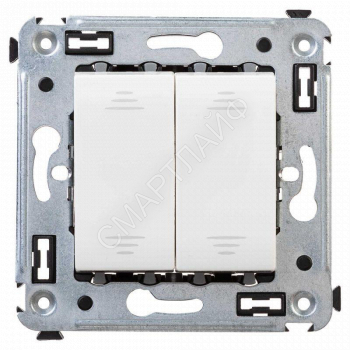 Переключатель 2-кл. 2мод. СП Avanti "Белое облако" 16А IP20 бел. DKC 4400114 - smartlife-ural.ru – Екатеринбург