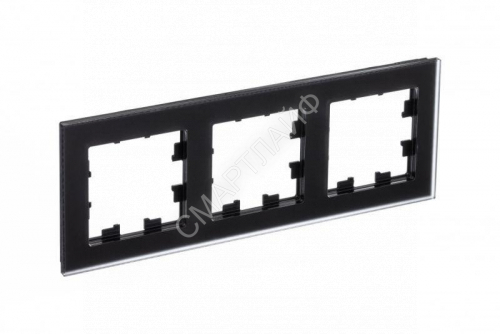 Рамка 3-м AtlasDesign Nature матов. стекло черн. SE ATN331003 - smartlife-ural.ru – Екатеринбург