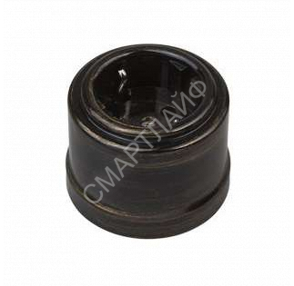 Розетка 1-м ОП Лизетта 16А IP20 ретро с заземл. ABS-пластик бронз. Bironi B1-101-25 - smartlife-ural.ru – Екатеринбург