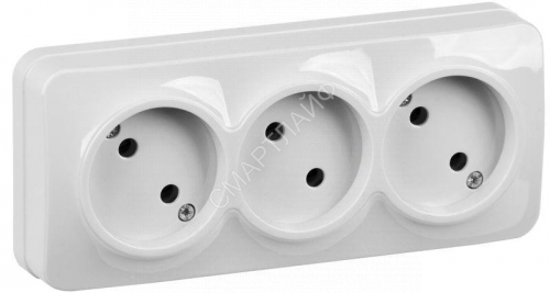 Розетка 3-м ОП GLORY РС23-2-ХБ 10А без заземл. бел. IEK ERH30-K01-10 - smartlife-ural.ru – Екатеринбург
