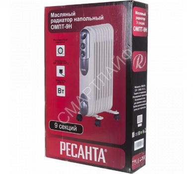 Радиатор масляный 9 секц. 2000Вт ОМПТ- 9Н Ресанта 67/3/4 - smartlife-ural.ru – Екатеринбург