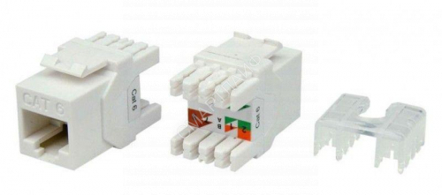 Вставка Keystone Jack RJ45 (8P8C) кат.6 180град. KJ8-8P8C-C6-180-WH бел. Hyperline 426189 - smartlife-ural.ru – Екатеринбург