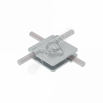 Соединитель универсальный 2US-D5-10 для прутка d5-10мм с 2 пластинами 50х50мм сталь КМ MA0276 - smartlife-ural.ru – Екатеринбург