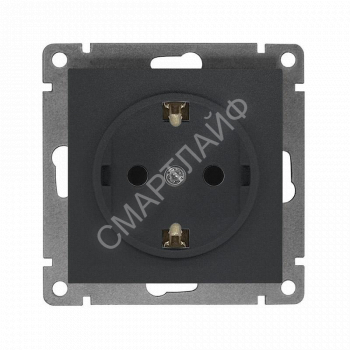 Розетка 1-м СП Афина 16А IP20 с заземл. механизм графит Universal A0028-Gr - smartlife-ural.ru – Екатеринбург
