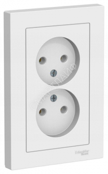 Розетка двойная AtlasDesign без заземл.16А в сборе лотос SE ATN001320 - smartlife-ural.ru – Екатеринбург
