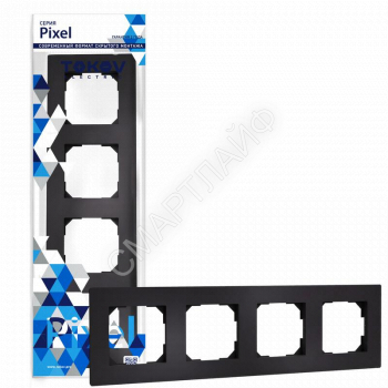 Рамка 4-м Pixel универс. карбон TOKOV ELECTRIC TKE-PX-RM4-C14 - smartlife-ural.ru – Екатеринбург