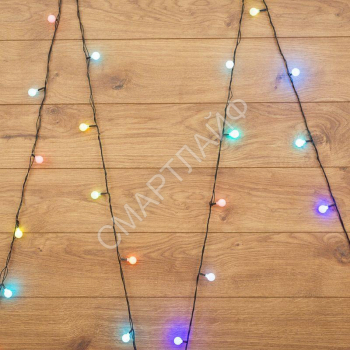 Гирлянда светодиодная "Шарики" 5м d18мм 30LED RGB 3.6Вт 220-240В IP20 провод ПВХ темн. зел. Neon-Night 303-549 - smartlife-ural.ru – Екатеринбург