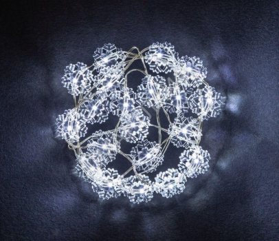 Гирлянда светодиодная "Белые снежинки" 14 049 NGF-DM001-20СW-2AA Navigator 14049 - smartlife-ural.ru – Екатеринбург