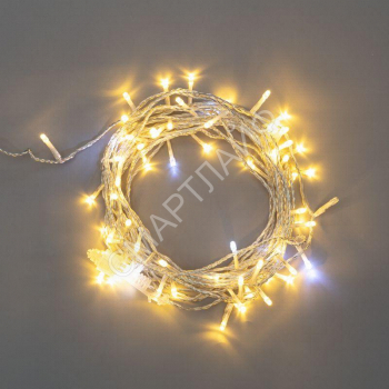 Гирлянда светодиодная "Нить" 20м 150LED тепл. бел. 3.4Вт 230В IP44 эффект мерцания провод прозр. Neon-Night 305-566 - smartlife-ural.ru – Екатеринбург