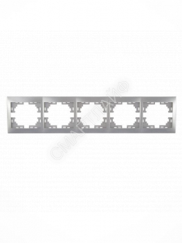 Рамка 5-м Mira горизонт. сер. метал. LEZARD 701-1000-150 - smartlife-ural.ru – Екатеринбург